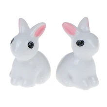10 шт. DIY кролики Декор Миниатюрный Кукольный дом бонсай Ремесло Сад Пейзаж