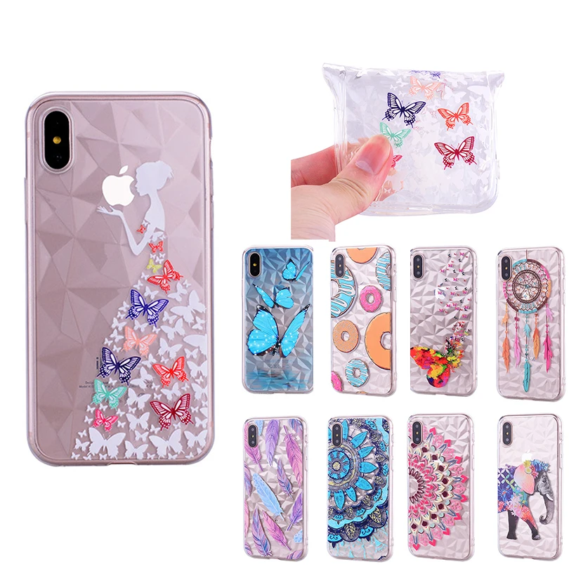 Чехол HEMASOLY для iPhone X прозрачный чехол iphone 6 S 7 8 Plus силиконовый ультра тонкий с