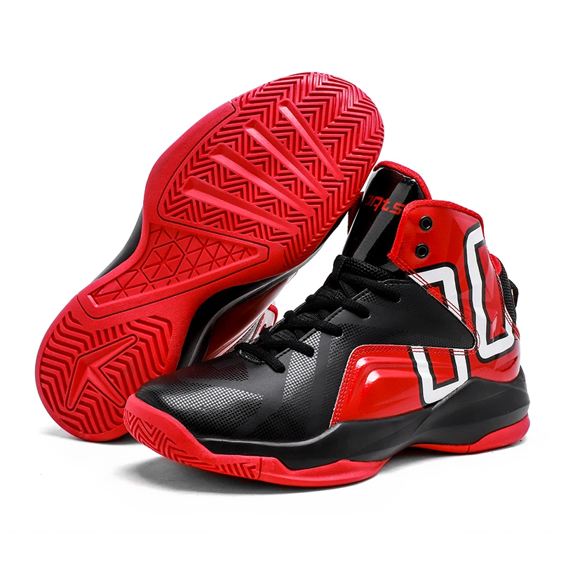 QzsYog tallas grandes 39-45 hombres zapatos de Baloncesto Zapatillas altas deportivas almohadón tobillo botas transpirables atléticos zapatillas Baloncesto