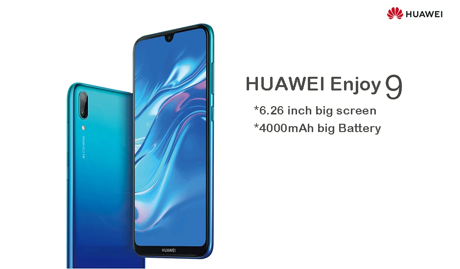 Глобальная прошивка huawei enjoy 9 huawei Y7 Pro мобильный телефон 6,26 дюймов Восьмиядерный процессор Snapdragon 450 Android 8,1 разблокировка лица 4000 мАч