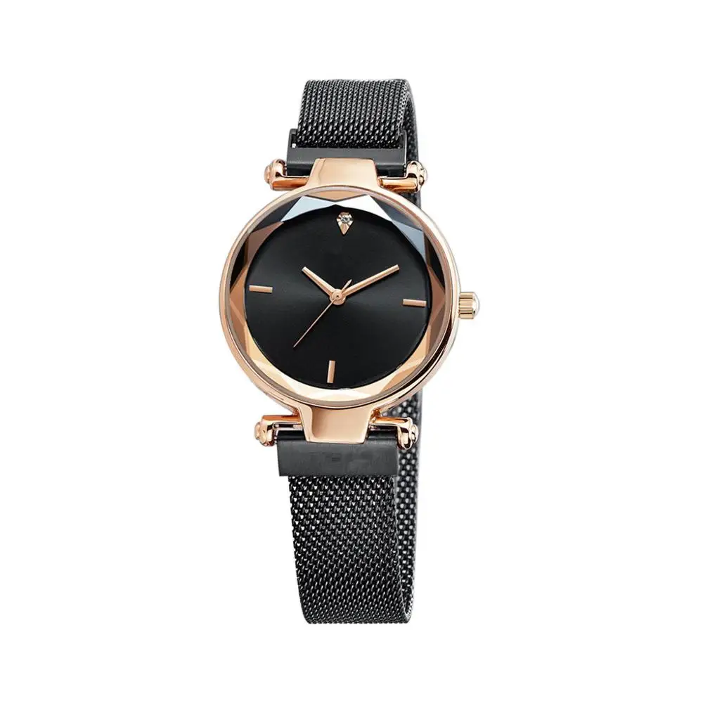 Простые женские часы, модные женские часы, роскошные кварцевые наручные часы, неправильный циферблат, магнитная пряжка, ремешок Zegarki Damskie@ 50 - Цвет: Gray