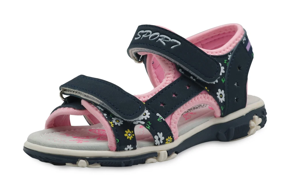 Apakowa Summer Children Shoes Girls Sport Beach Sandals with Arch Support Kids Hook-and-Loop Sandals for Girls EU Size 21-32