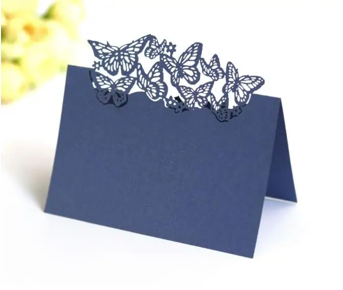 

100PCS/LOT Butterfly Wedding Laser Cut Table Card Party Favor Decor Place Cards Hollow Out Table Name