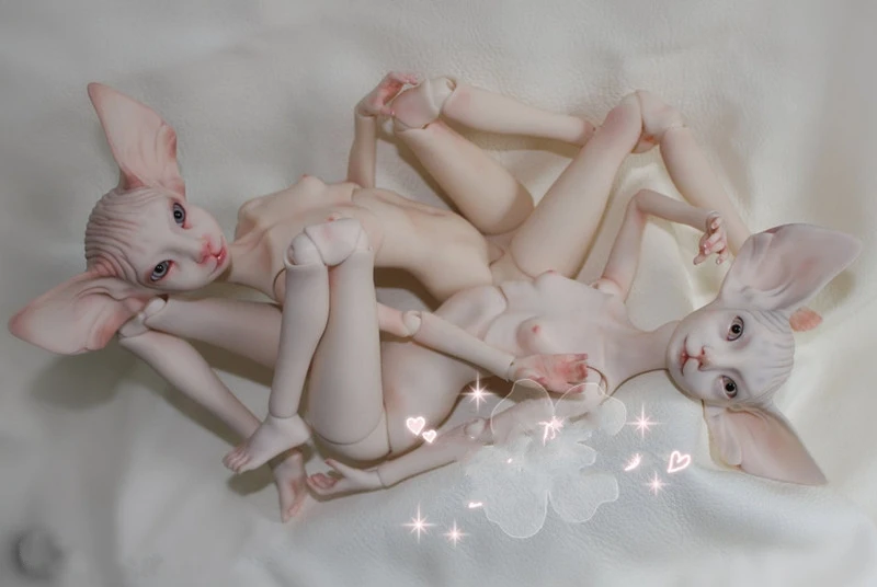 BJD 1 4 doll fashion sphynx cat soom luts volks free eyes