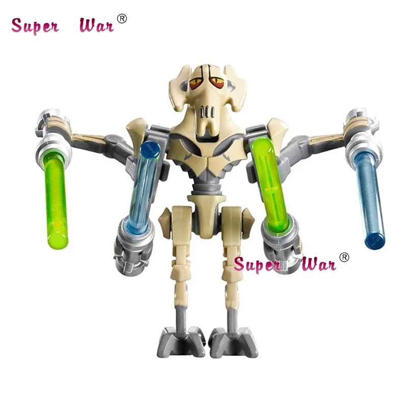 1PCS PG631 Star Wars General Grievous With Lightsaber w gun 7 Building Block Children Gift font