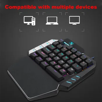 

35 Keys Single One Hand Mechanical Gaming Keyboard USB Wired For PUBG LOL Gamer 4.15