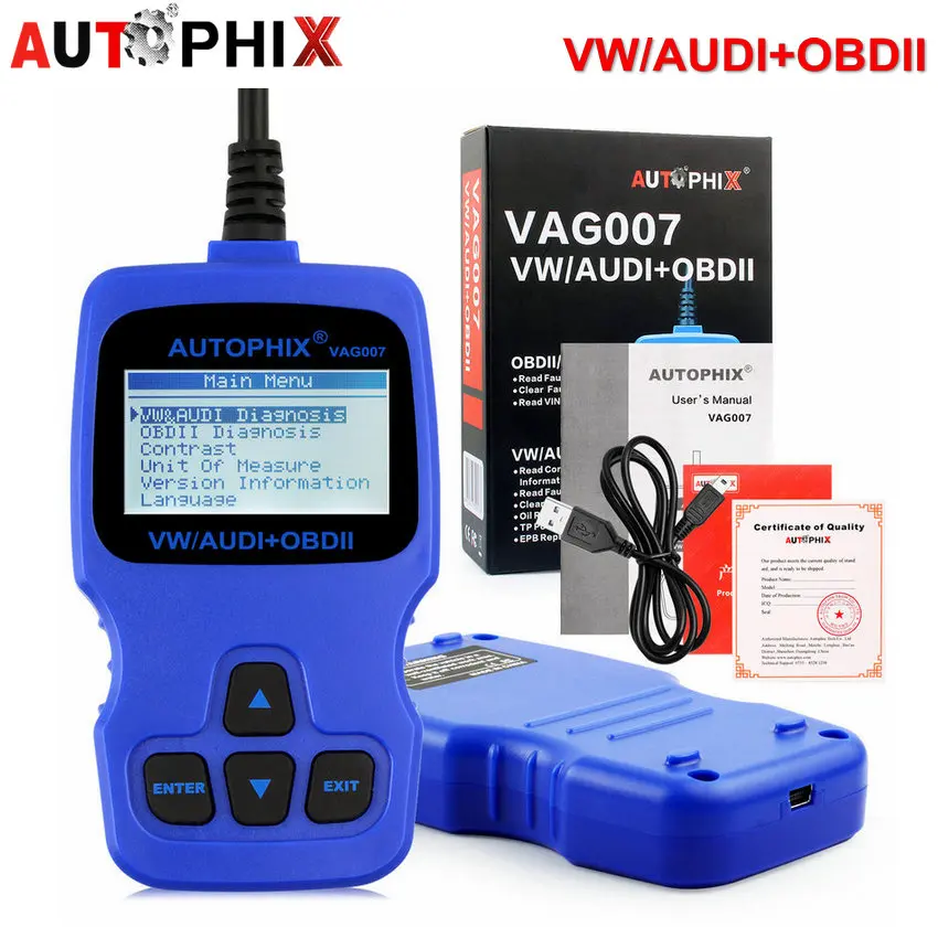 Prix pour 2017 Date VAG Diagnostic Scanner Autophix VAG007 pour Audi VW faute Lecteur de Code ABS Airbag Outil De Diagnostic Pour VW Scan outil Prix pour 2017 Date VAG Diagnostic Scanner Autophix VAG007 pour Audi VW faute Lecteur de Code ABS Airbag Outil De Diagnostic Pour VW Scan outil