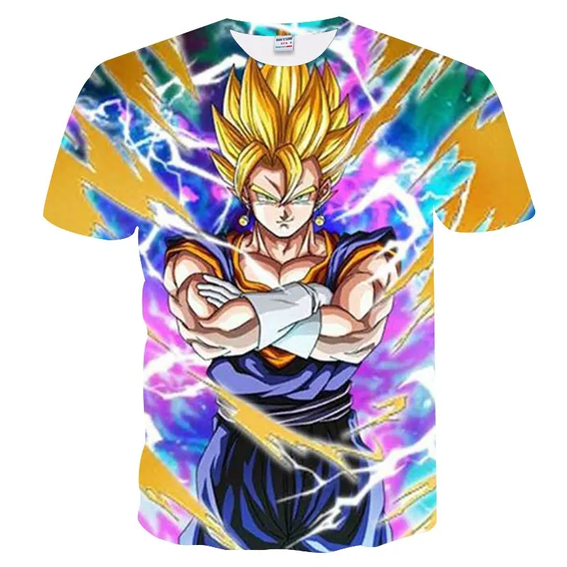 Футболка Dragon Ball DBZ Bulma Super Saiyan vegeta 3D для мужчин и женщин, аниме, Детская футболка Goku Goten Gohan, Harajuku Lonzo Ball, футболки - Цвет: Армейский зеленый