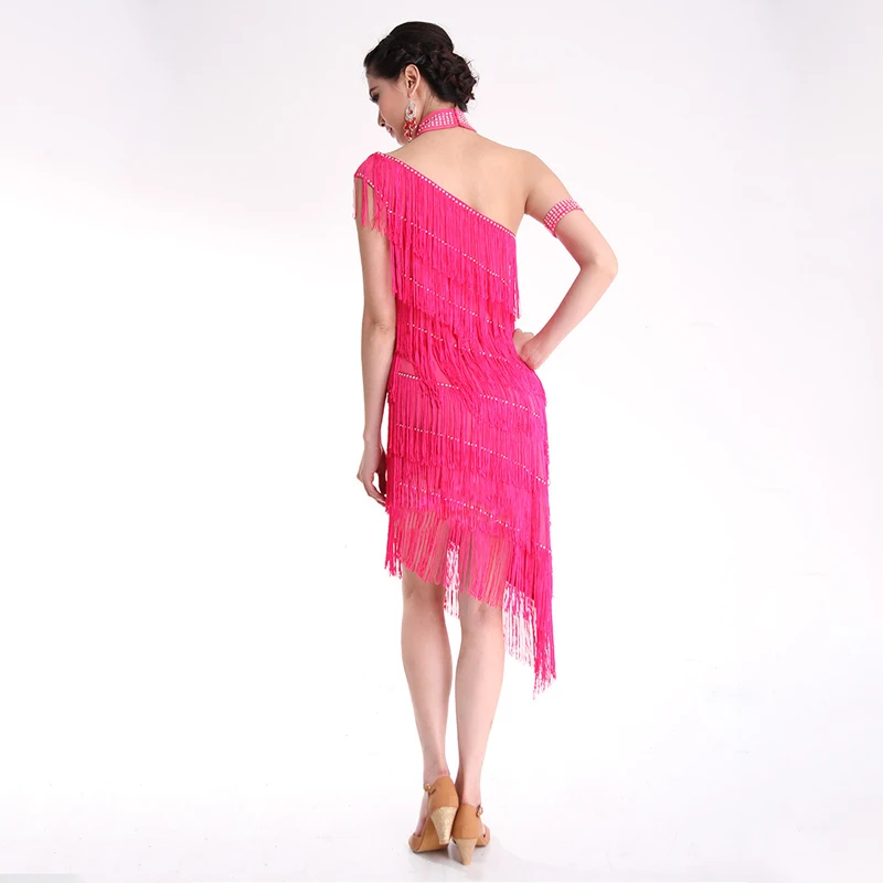 Высококачественная Сексуальная юбка с кисточками для латинских танцев, платье для танцев с бахромой, платья для женщин