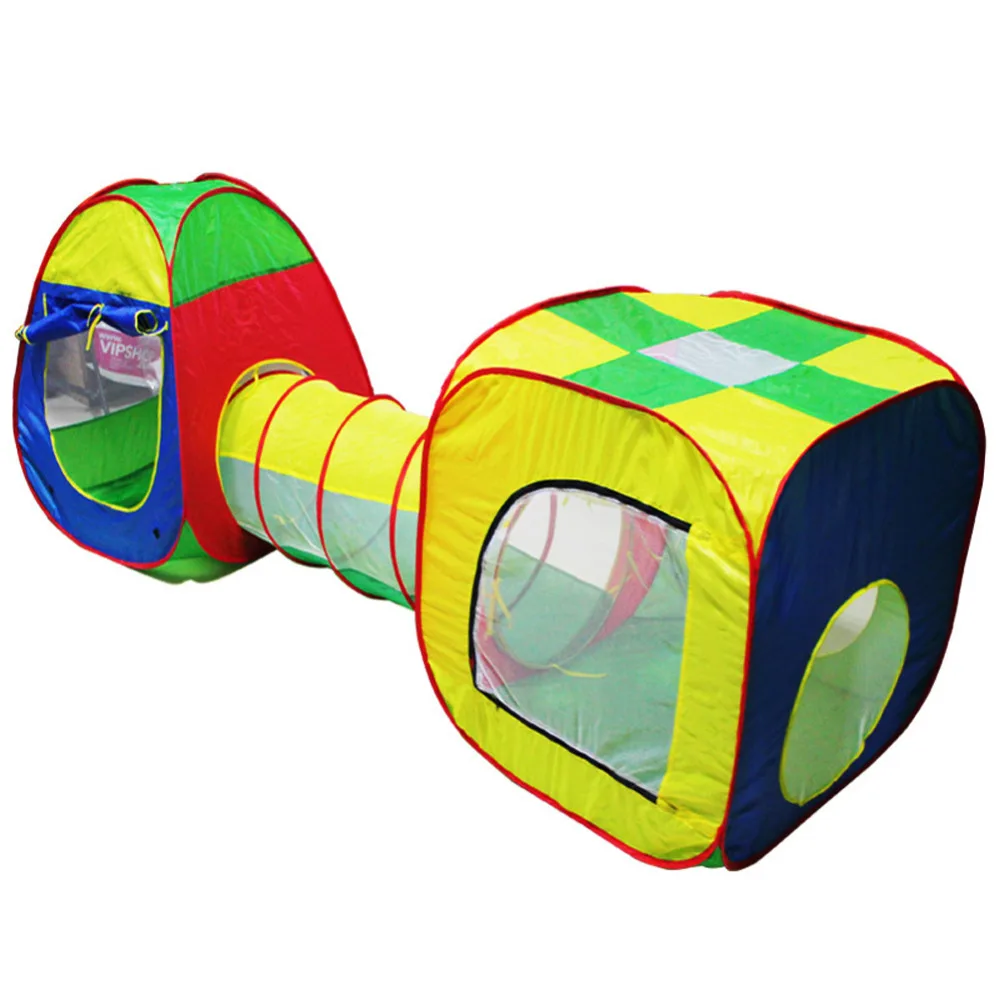 Baby Playing House Toys Storage Tent Cubby Tube Teepee 3pcs Pop up Play Tent Children Tunnel