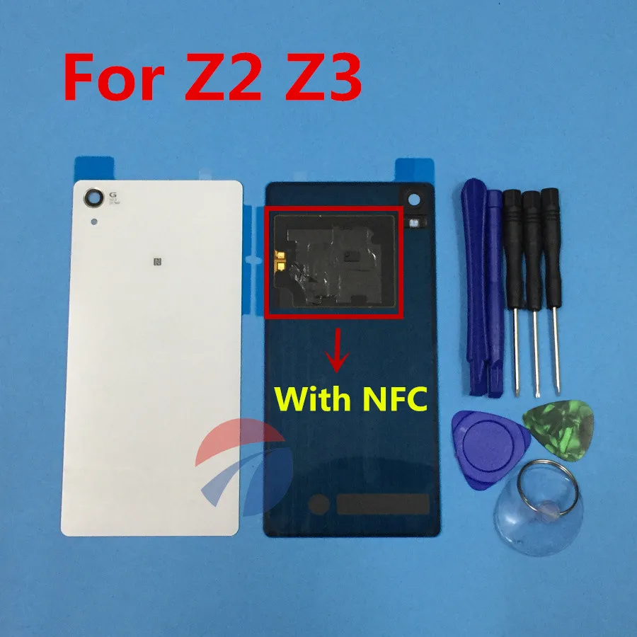 AAA + качественная Задняя стеклянная задняя крышка для Sony Xperia Z2 L50W D6503 Z3 L55W D6603 D6653