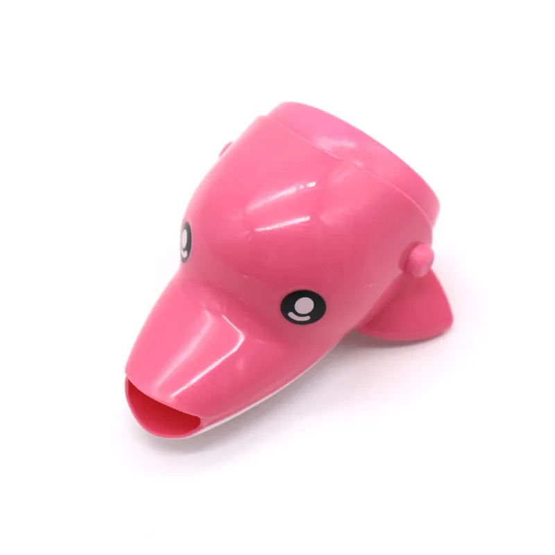 1 шт. Happy Fun насадка на кран в виде животных удлинитель Детские ванны Дети Ручная стирка ванная раковина подарок Мода и удобно - Цвет: Pink Dolphin