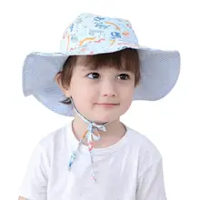 Детские двухсторонние Панамы от солнца с большими полями UPF 50+ Солнцезащитная шляпа