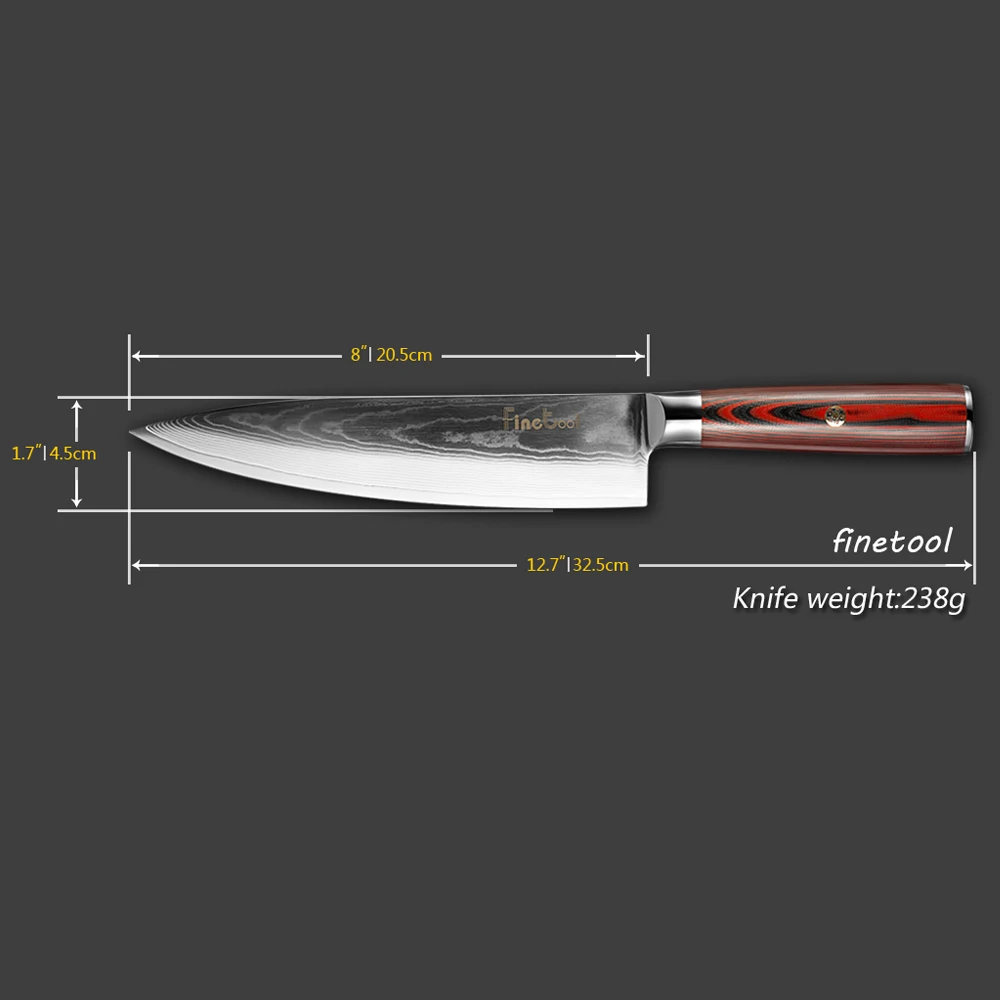 8 &quotдюймовый нож шеф повара японские кухонные ножи дамаск VG10 67 слой из