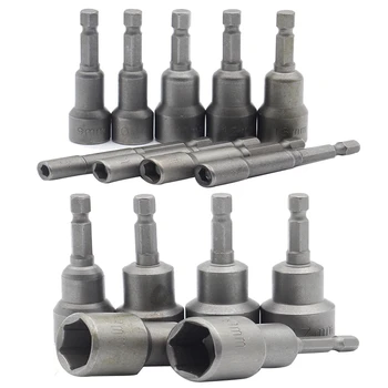 

Promotion! 15 Pcs 5 Mm~19 Mm Professional Magnetic Nut Driver Set Metric Socket 1/4 Inch Hex Shank Impact Drill Bit Adapter Fo