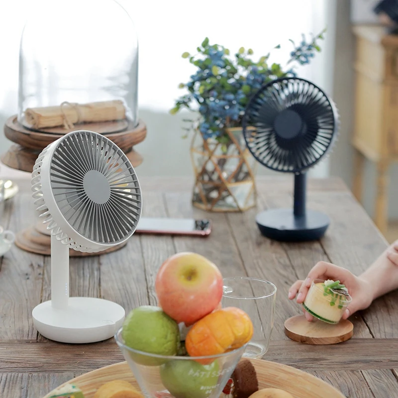 

Mini Usb Table Desk Personal Fan, Portable Small Desk Adjustable Head Fan 5 Speeds, Noiseless Fan, For Office Dorm