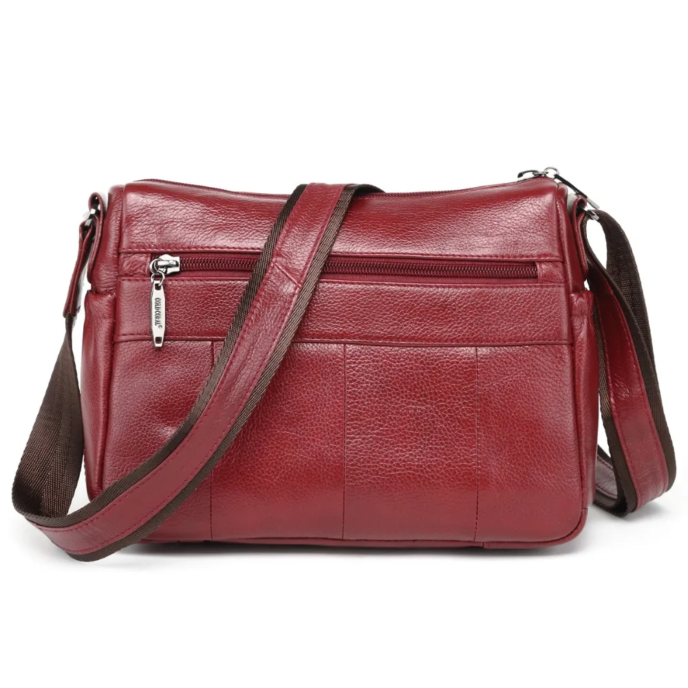 Сумка на плечо женская из натуральной кожи кораллового цвета 2018|messenger bags for