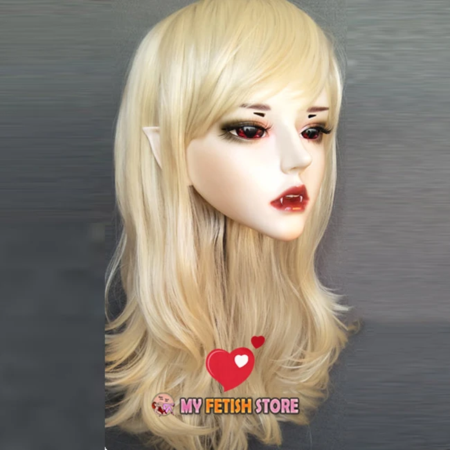 (Evil-02) Gurglelove Смола половина головы кигуруми BJD маска в стиле японского аниме роль маска Лолиты Crossdress кукла