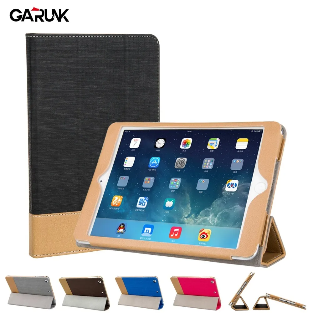 Case for iPad Mini 1 2 3 GARUNK Lightweight Canvas Leather Patchwork Folio Stand Auto Wake Up Smart Cover 7.9&quot | Компьютеры и офис
