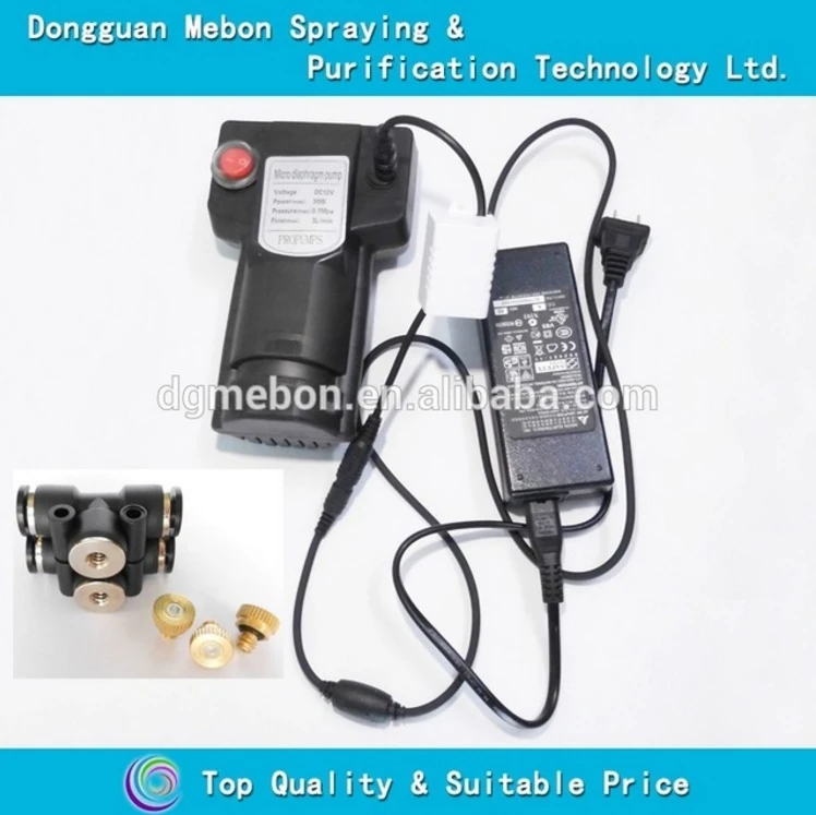 

Free shipping Cycle timer 60 seconds ON+20 seconds OFF 19 nozzles low pressure fog cooling system