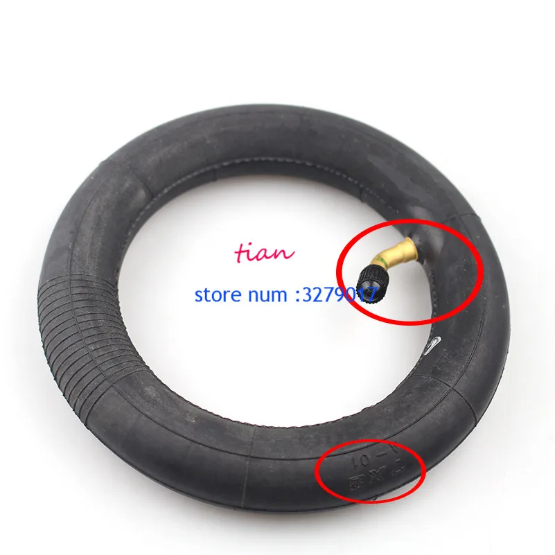 

2pcs 7 inch Electric Scooter Wheel Chair Truck Butyl inner tyre with a Bent Metal Valve Stem 7x2 tire inner tube