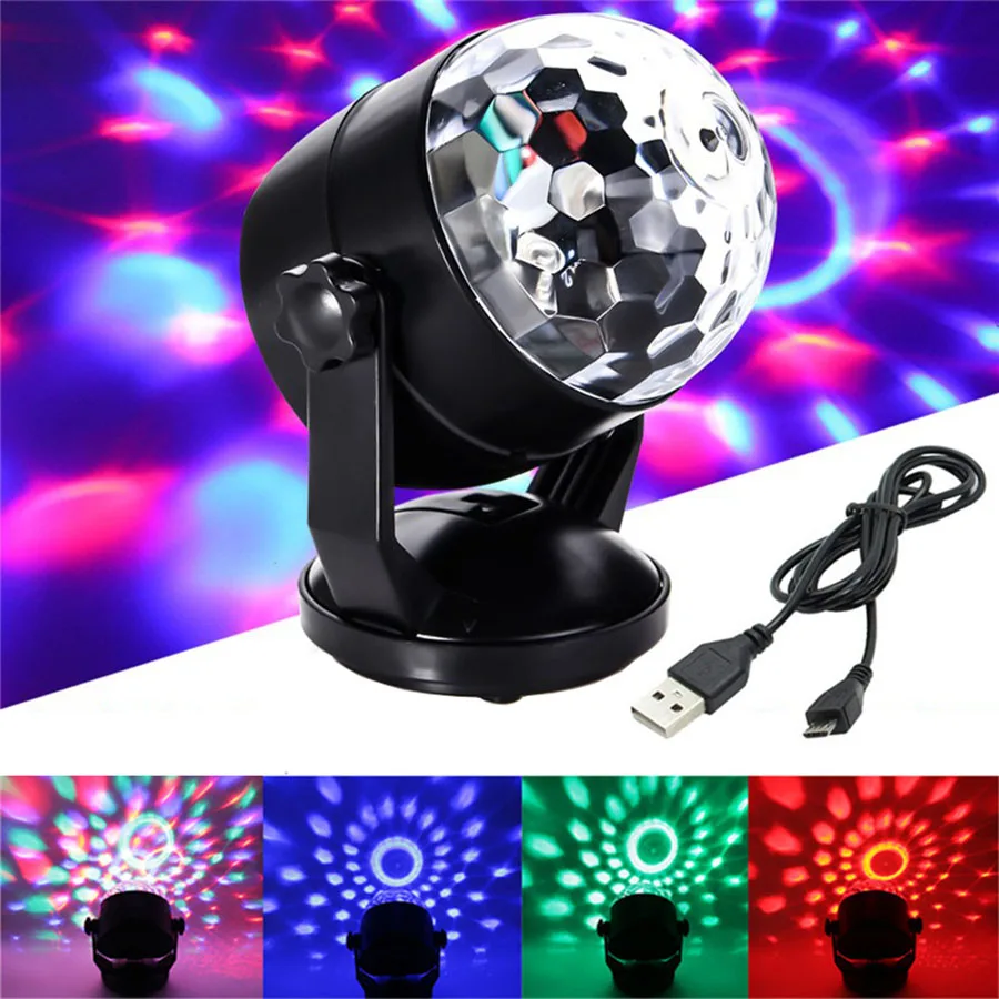 

BEIAIDI Voice Control RGB Magic Ball LED Stage Lamp USB or Battery Powered Laser Projector Disco DJ Party Bar Stage Effect Light
