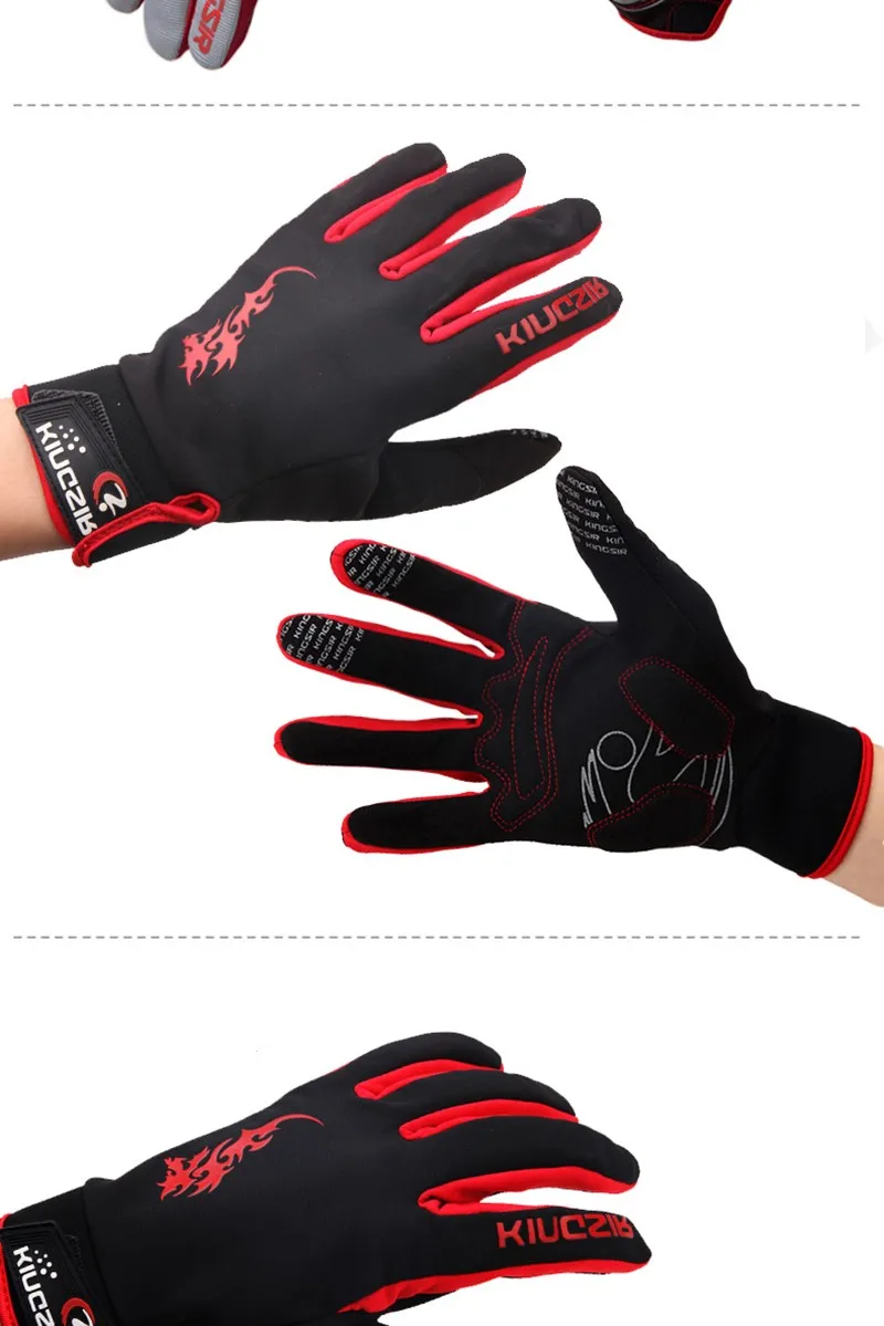 2016 Brand Men Sport Gloves Mountain Bike Full Finger Cycling Gloves Shockproof Breathable Touch Screen Thermal Gloves L-XXL  (8)