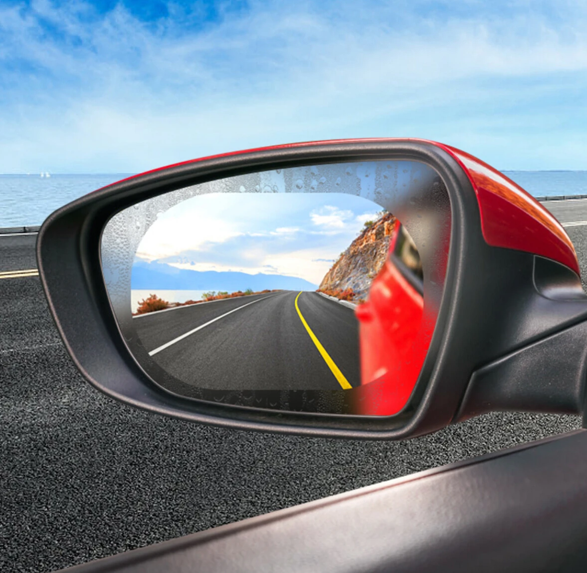 

Car rearview mirror rain and anti-fog film for fiat tipo bmw e36 clio 3 i30 vw tiguan seat leon 2 opel astra g jeep wrangler