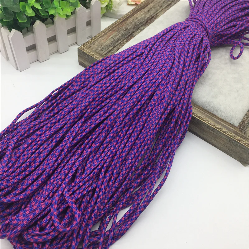 

10 yards 4mm Width 7 Strand Parachute Cord Camping Hiking Tent Cord Binding Rope Bracelets Rope Wholesale #09Purple