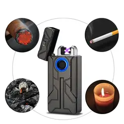Для мужчин из металла отпечатков пальцев Touch зарядки пара дуги легче электронная USB Зажигалка гравировка плазменная Зажигалка для интимные