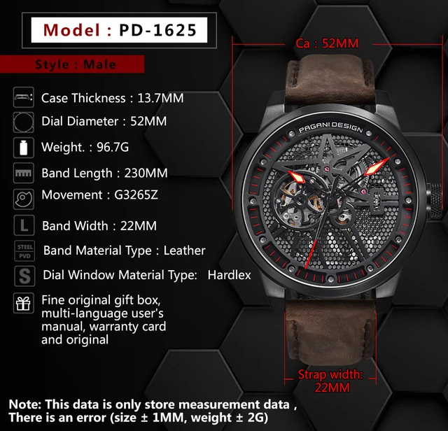 Classic Skeleton Mechanical Waterproof Genuine Leather Watch 5