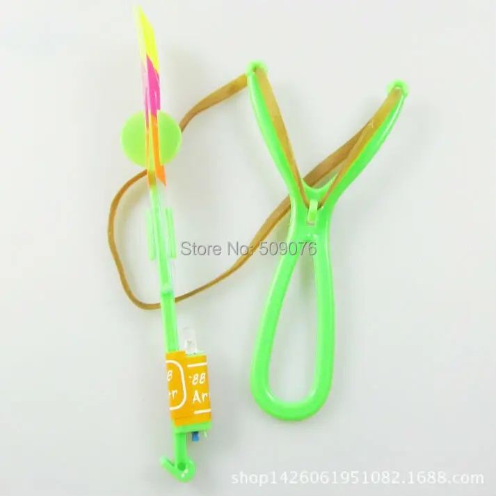 

free shipping 1200pcs/lot make LOGO red blue light LED Light Up Sling Flying Rubberband Shoot Slingshot Helicopter