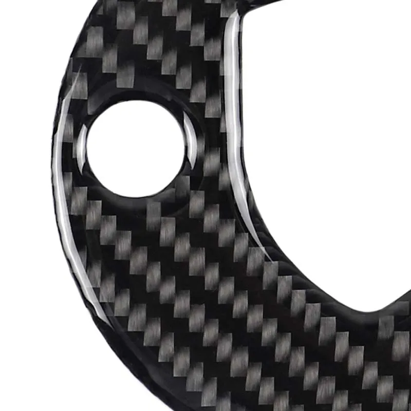 Real Carbon Fiber Steering Wheel Logo Cover Trim Fit For Porsche Macan