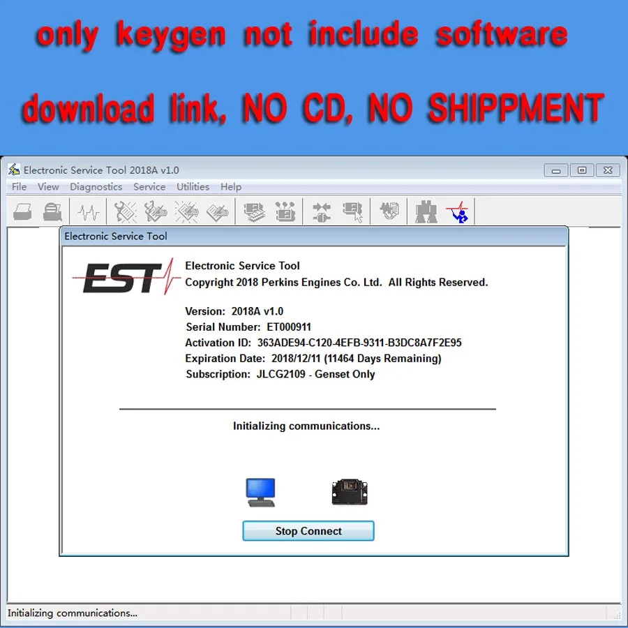 2018A for Perkins EST Electronic Service Tool Diagnostic Software+ ...
