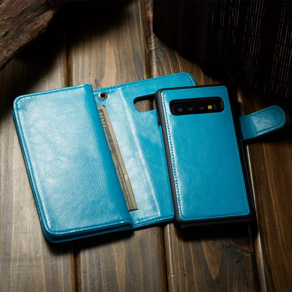 Роскошный кошелек из искусственной кожи для Samsung S9 S10 Plus S20 съемный чехол бумажник
