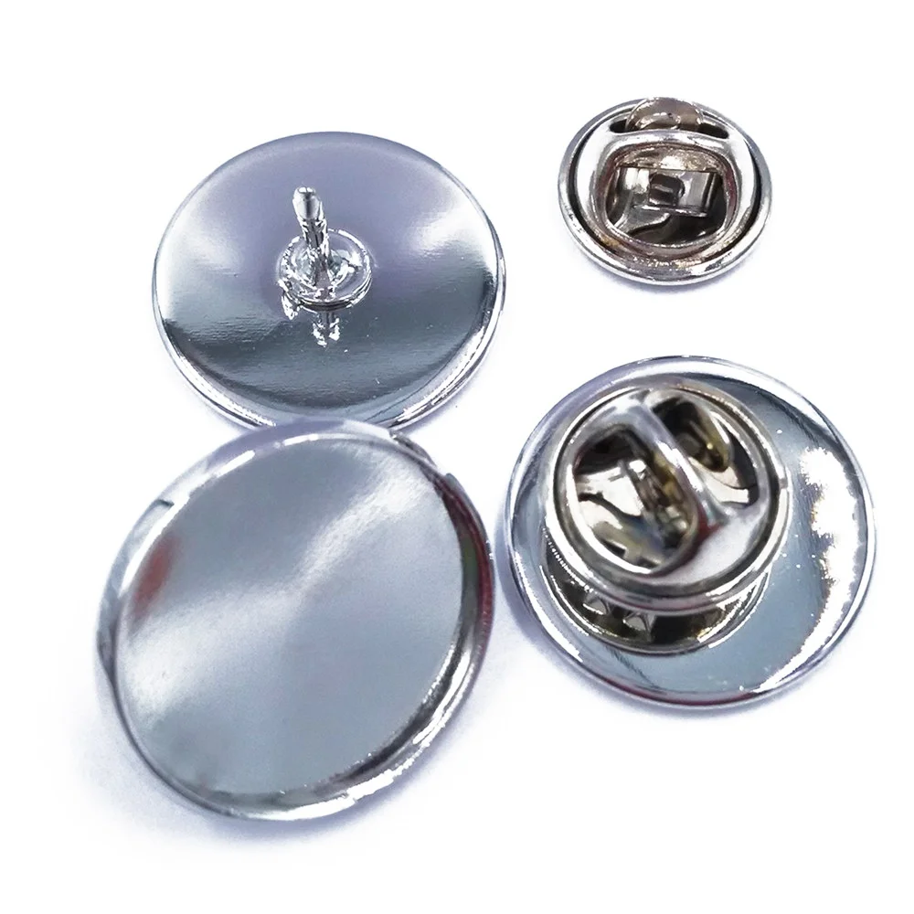 Rhodium Plated 12mm 14mm 16mm 18mm 20mm 25mm Butterfly Tie Tack Lapel