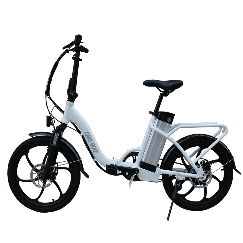 Cheap Foldable Electric Bike 2 Wheels Electric Bicycle 36V 350W 25KM/H Double Brake System Electric Scooter For Adults With Seat 19