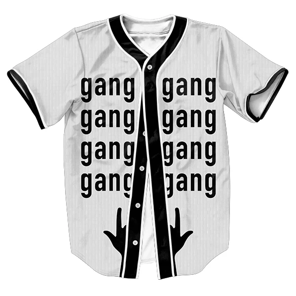 Gang Gang Jersey Men's Clothing overshirt sweat shirt 3d letter print