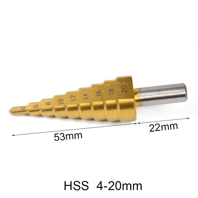 Метрические спиральные флейта пагода Форма дыра резак 4-12/20/32mm HSS Сталь конус сверла по металлу комплект ступенчатая Буровая головка бура с Кернер древесины фрезы