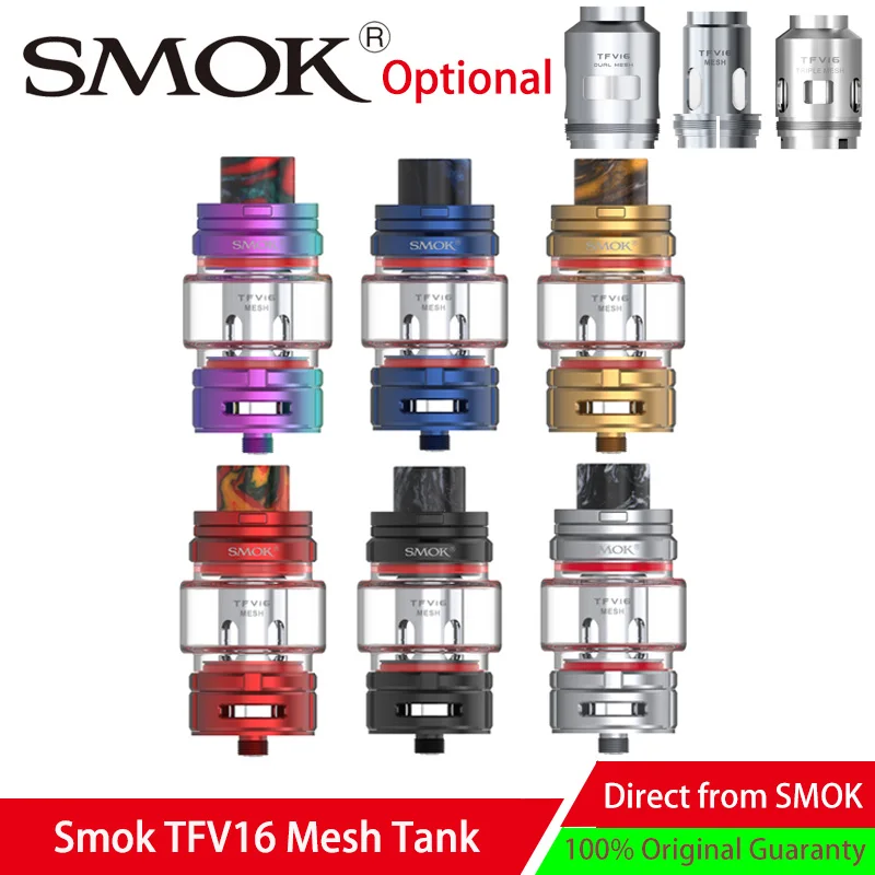Newest Electronic Cigarette Vape SMOK TFV16 Mesh Vape tank Top refill vape Mesh tank VS TF12 Prince/TFV12 Baby Prince tank