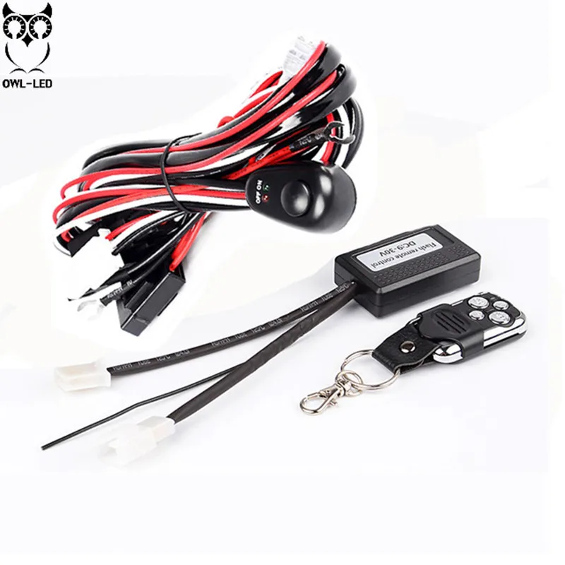 

LED Work Light Bar 3M Wiring Harness remote control Relay Cable Switch Kit For 300w 240w 200w 180w 150w 20 22 32 42 52 inch