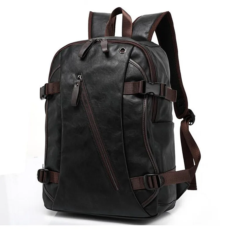 Men Backpacks Pu Leather Rucksack Gran Capacidad School Bag For Teenagers Women Backpack Travel Bolsas Mochila Feminina J38 fashion pu leather men quality backpack preppy style man women bolsas mochila school travel bag rucksack laptop bags 150086