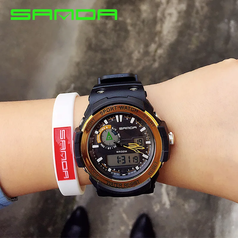 2018 новый бренд SANDA спортивные часы для мужчин женщин любовников Montre Homme