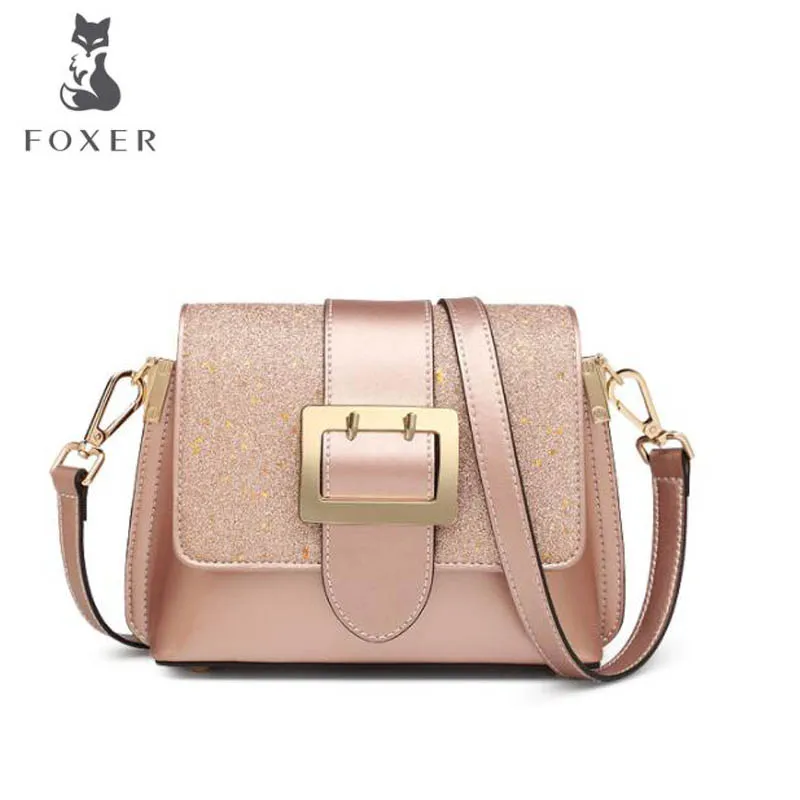 

2019 New FOXER women leather bag fashion luxury cowhide women bags famous brand designer shoulder Crossbody bags