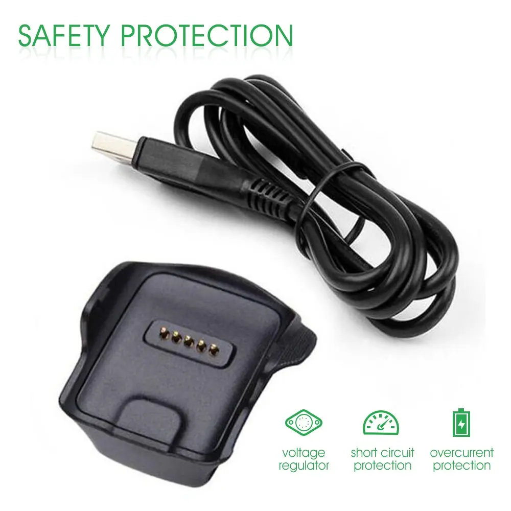 Charger Cradle Charging Dock Desktop for Samsung Gear Fit R350 Smart Watch Black (Samsung Galaxy Gear R350)