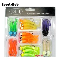 SPORTSHUB 17 шт./компл. приманка со свинцовым мягкие приманки для рыбалки приманки с Крючки набор для рыбалки, мягкие приманки для джиг-крючком искусственная приманка FT0030 - изображение