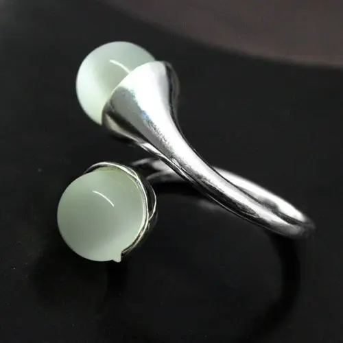 

FREE SHIPPING RARE WHITE OPAL RING SILVER RING SIZE 7 8 9 10# 18KGP style Fine jewe Noble Natural Semi-precious Stone