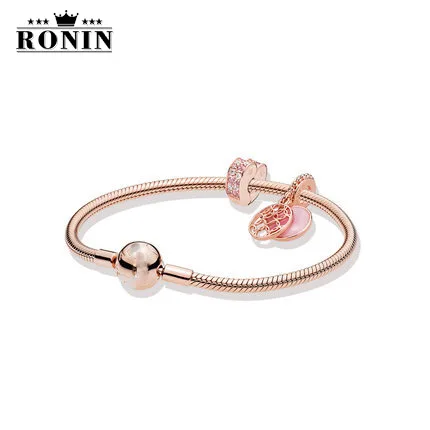 

RONIN 100% 925 Sterling Silver Original High Quality 1:1 Bracelet Plating Rose Gold Logo Free Package Manufacturers Wholesale