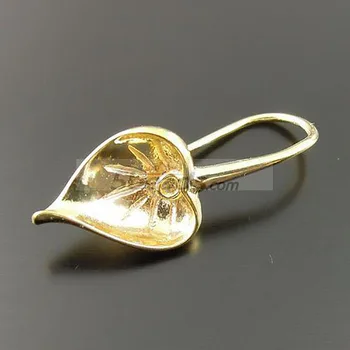

GraceAngie 10pcs Gold Tone Leaf Earring Hook Findings Jewelry Earring Accessory for Women Girl
