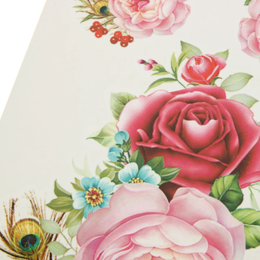 Sementara Tato Tahan Air 3D DIY Besar Bunga Mawar Pola 3D Flash Sementara Tato Tahan Air 3D DIY Besar Bunga Mawar Pola 3D Flash